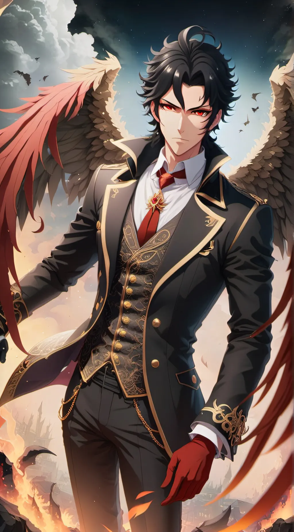 ai character: OM- the baby dad  background