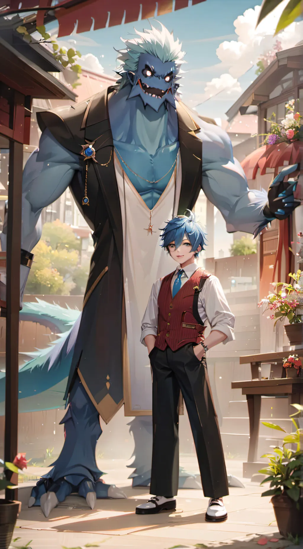 ai character: Huggy wuggy background