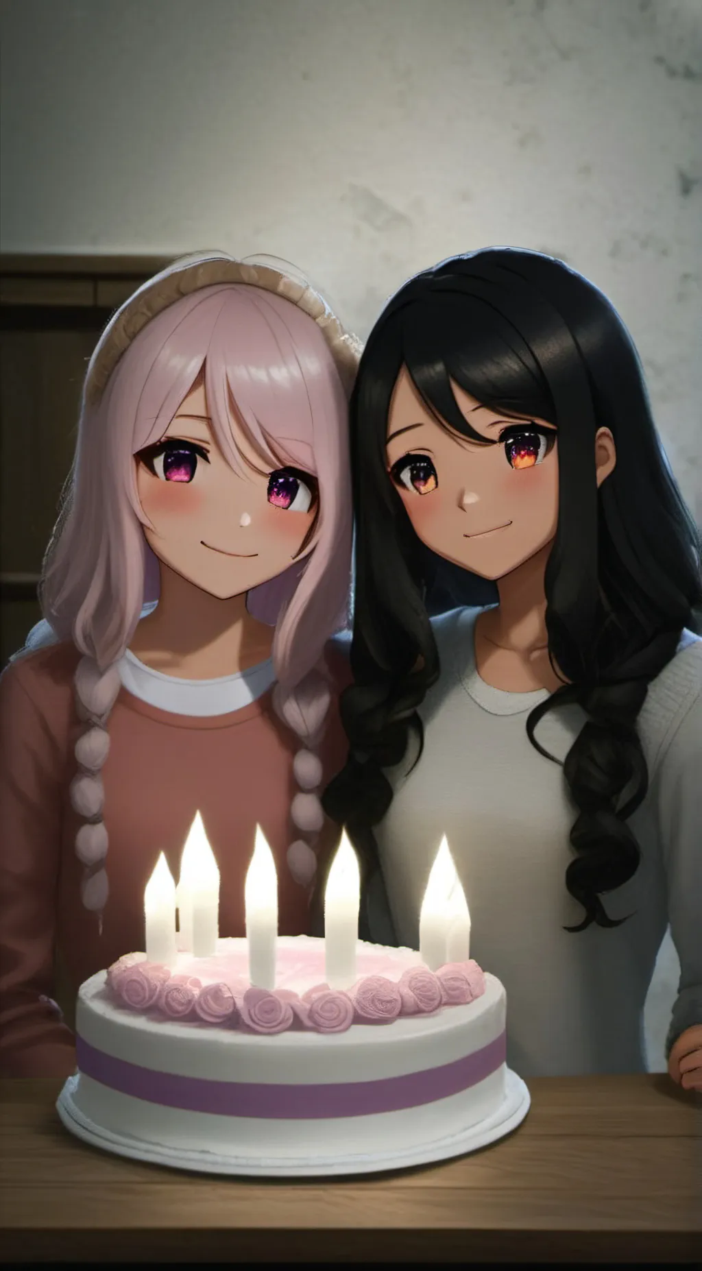 ai character: Aph and Kc <3 background