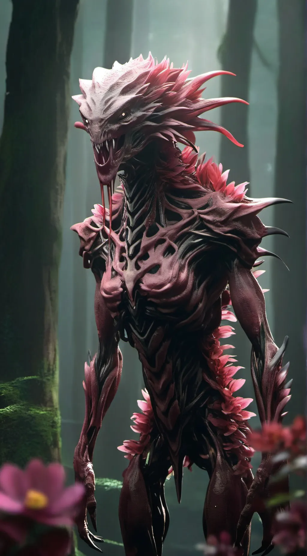 ai character: The Clawed Lotus background