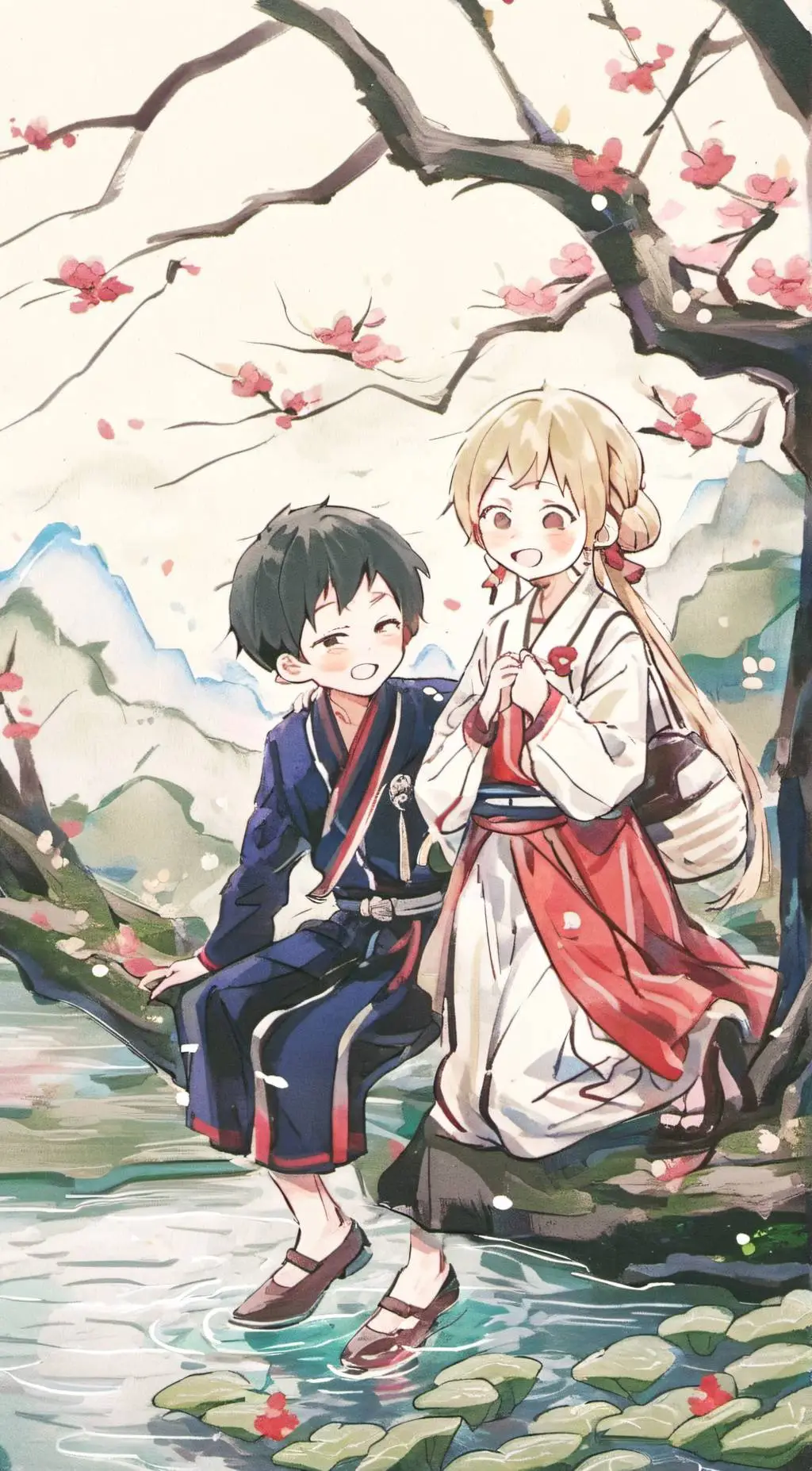 ai character: baby Todoroki Deku background