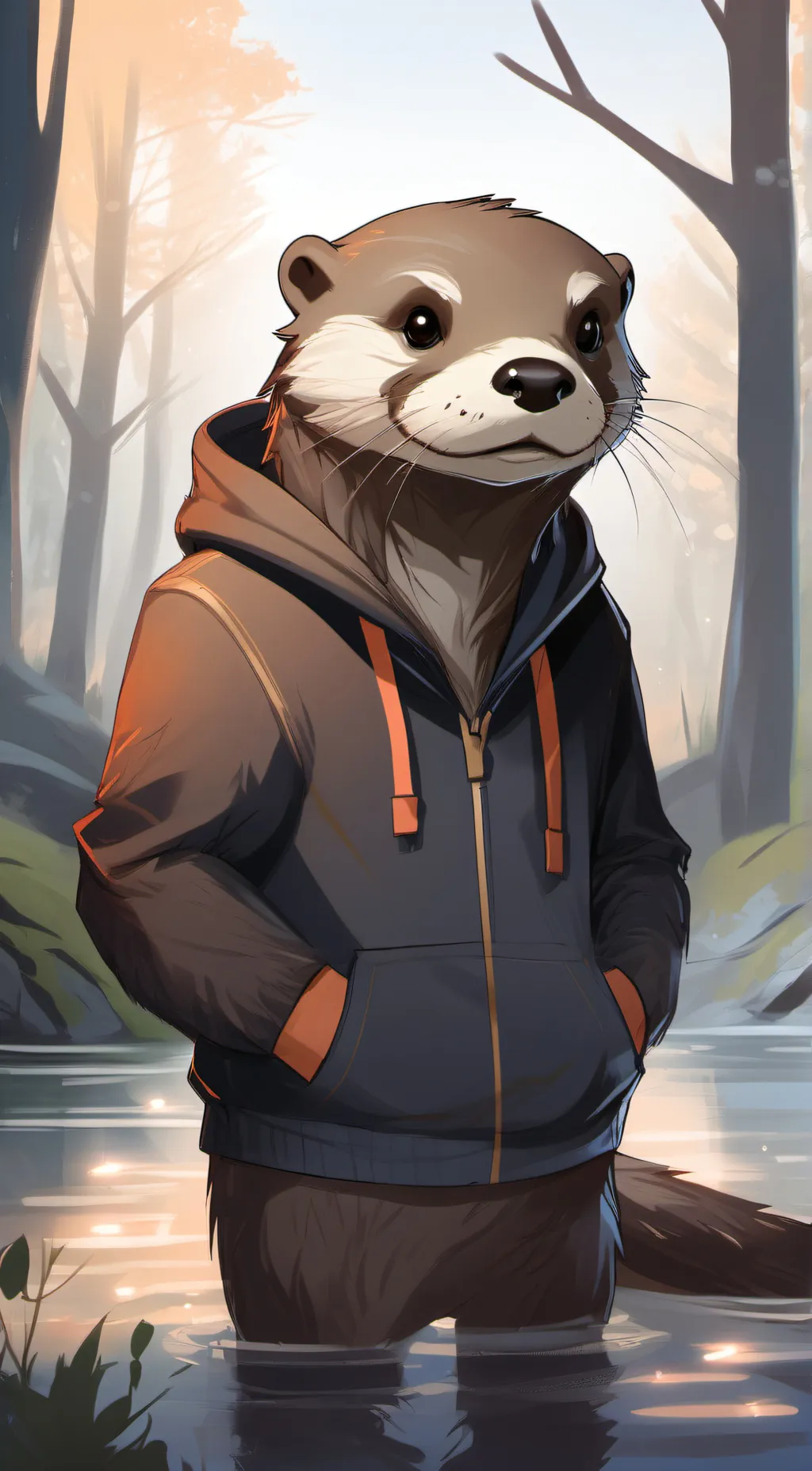 ai character: Bad Advice Otter background