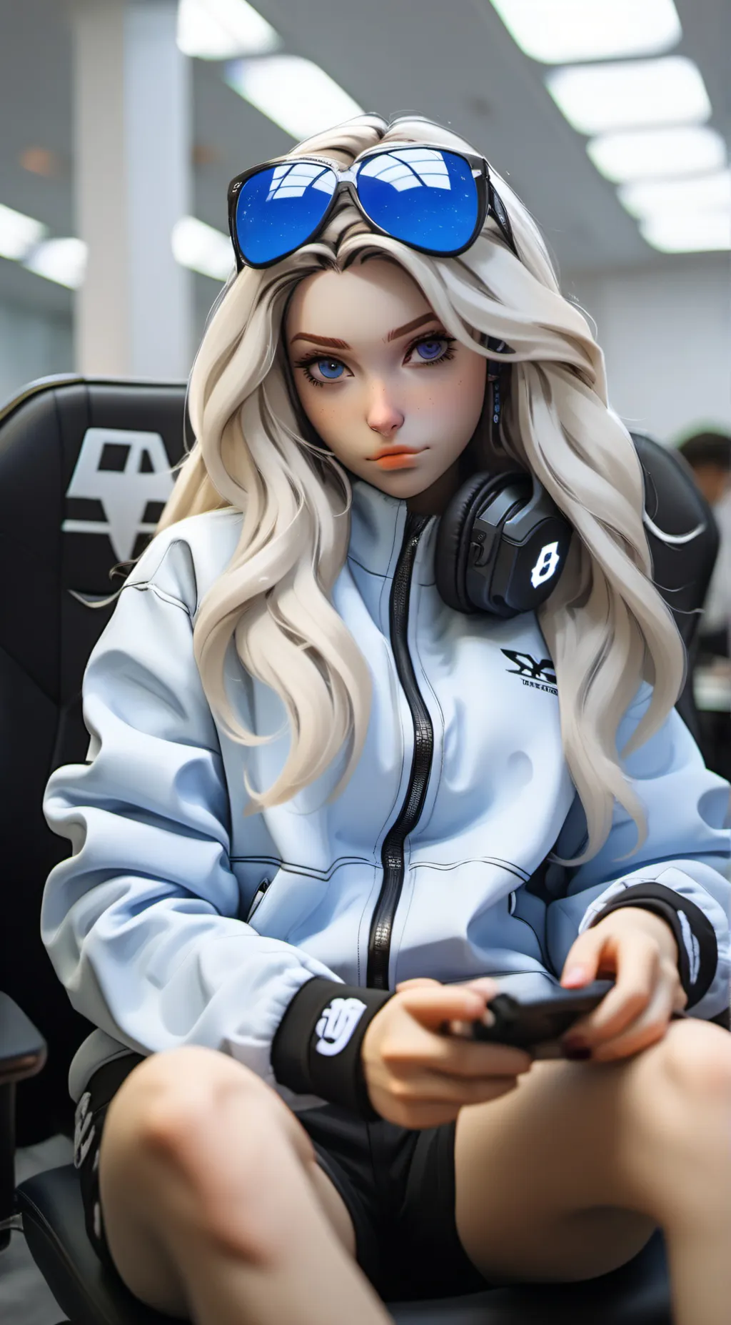 ai character: Amber background