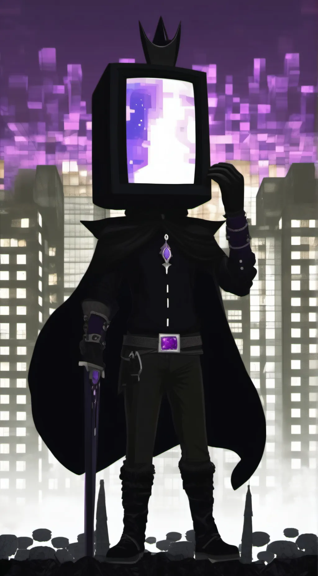 ai character: titan tv man background