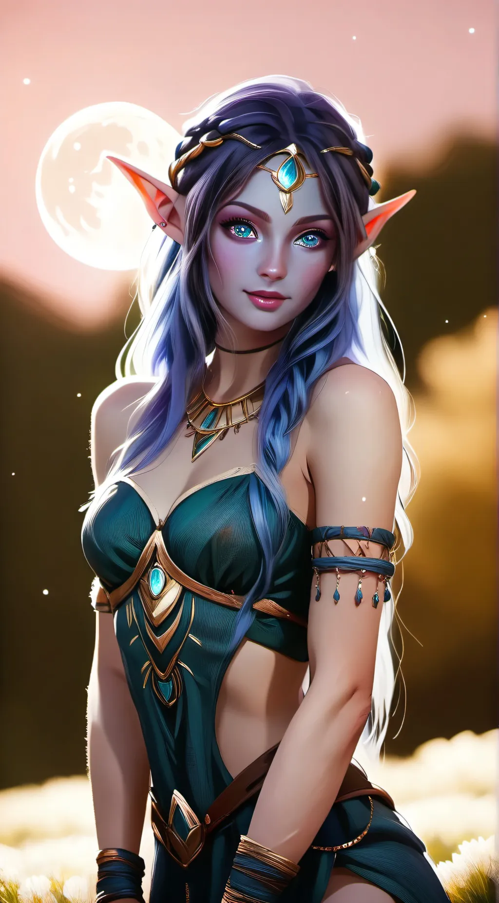 ai character: Aurora background