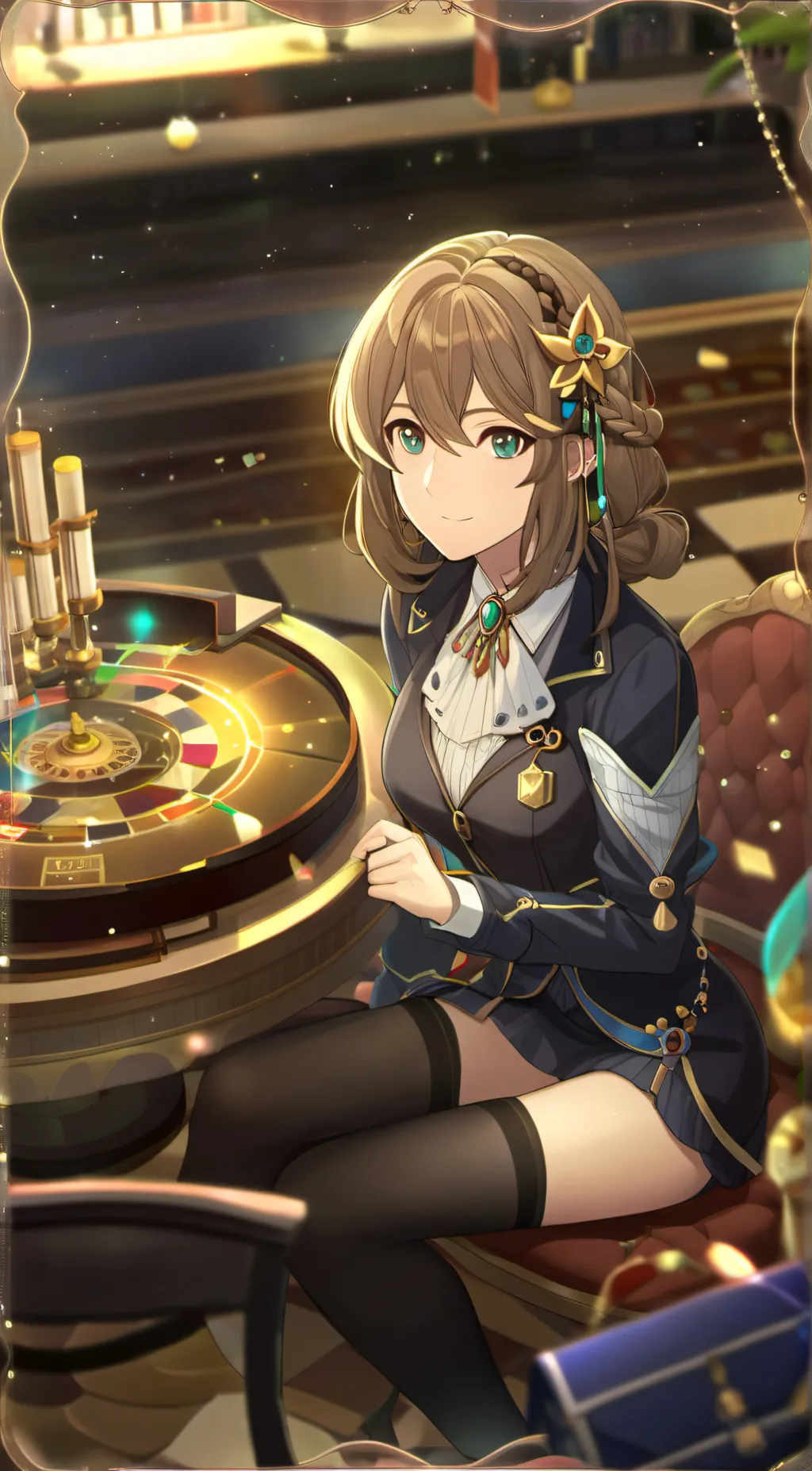 ai character: Girl  background