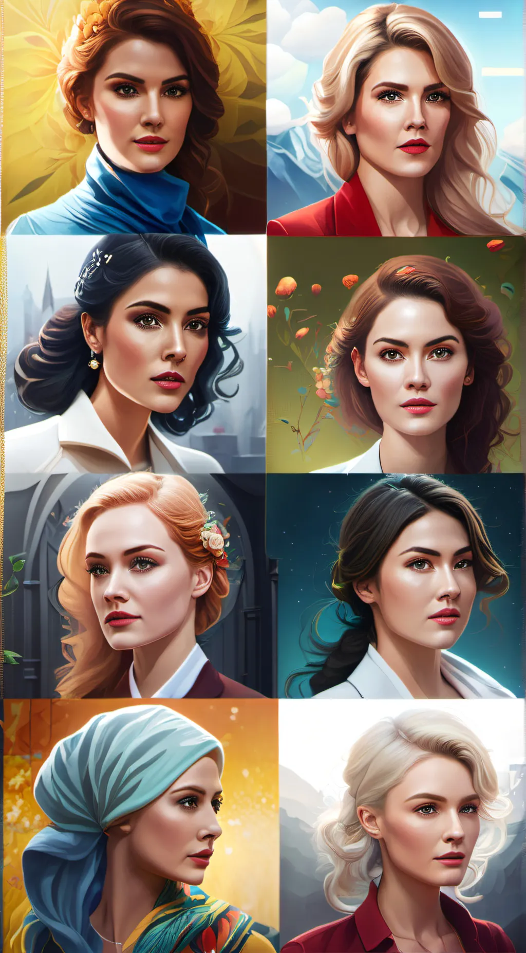 ai character: Harem RPG background