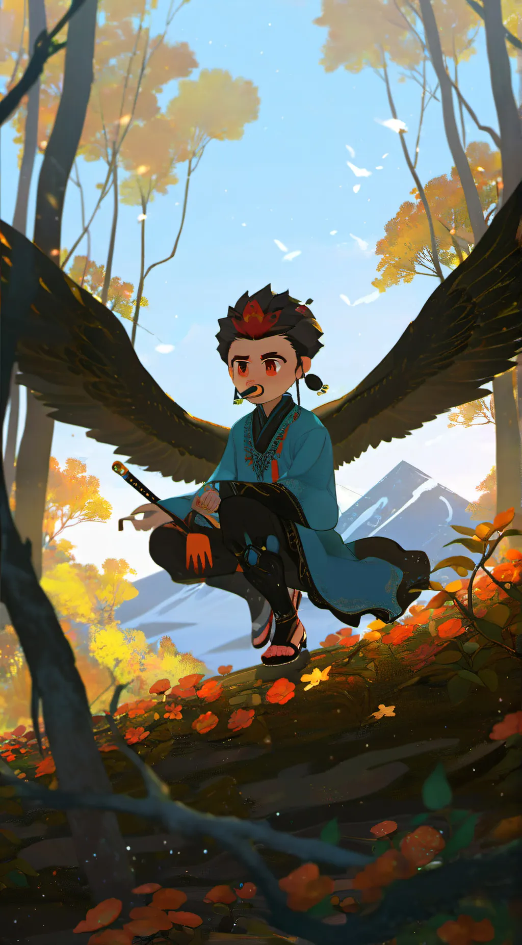 ai character: Q man background