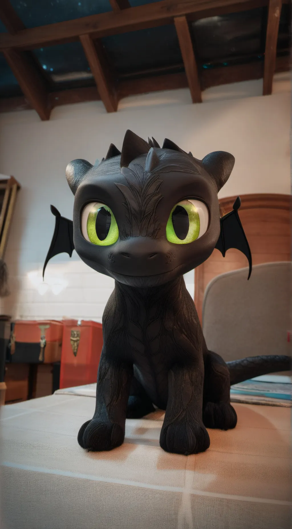 ai character: Toothless  background