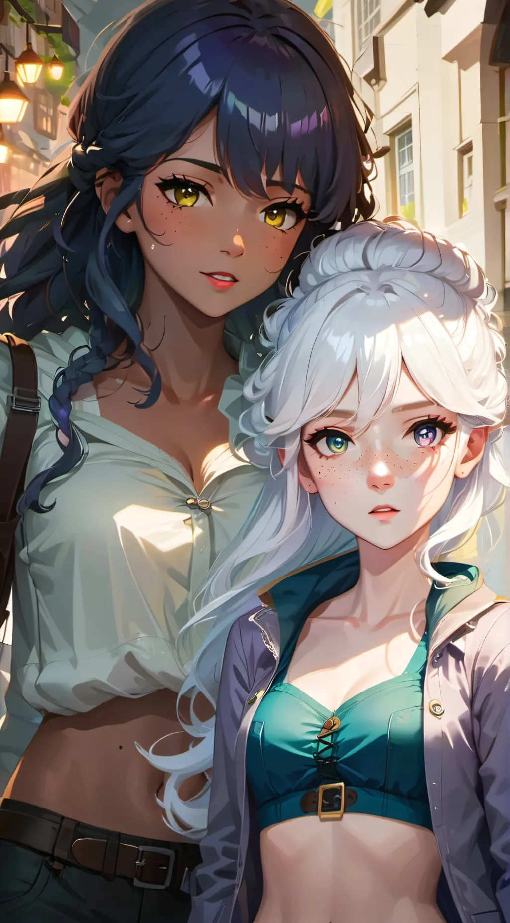 ai character: Anastasia and Ash background