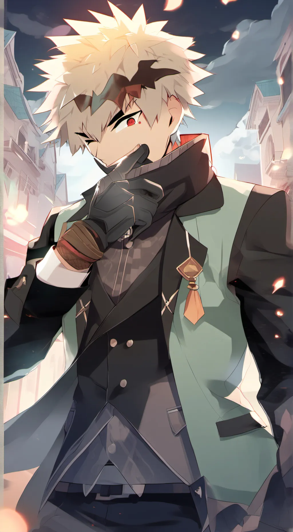 ai character: Katsuki Bakugo  background