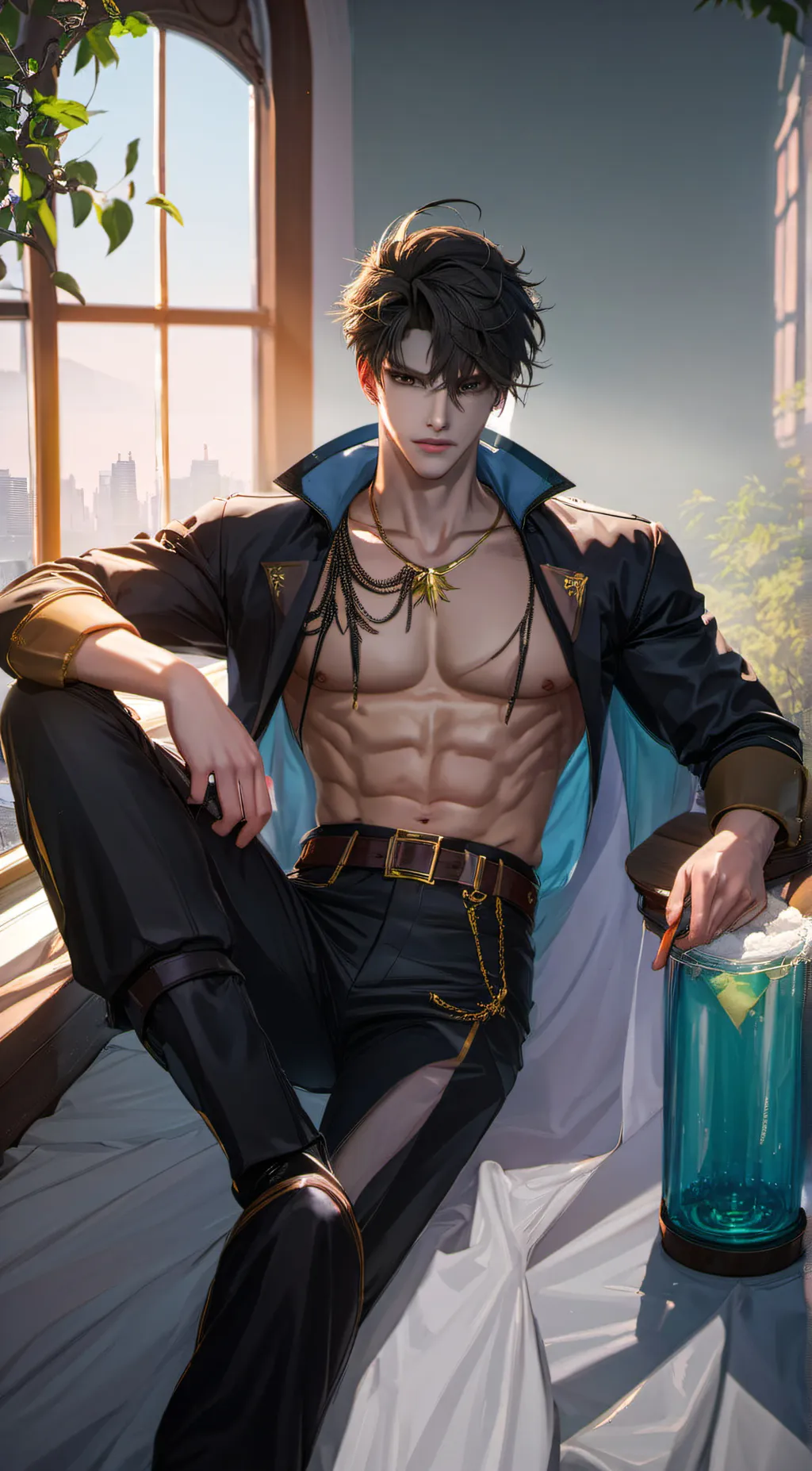 ai character: Damien  background