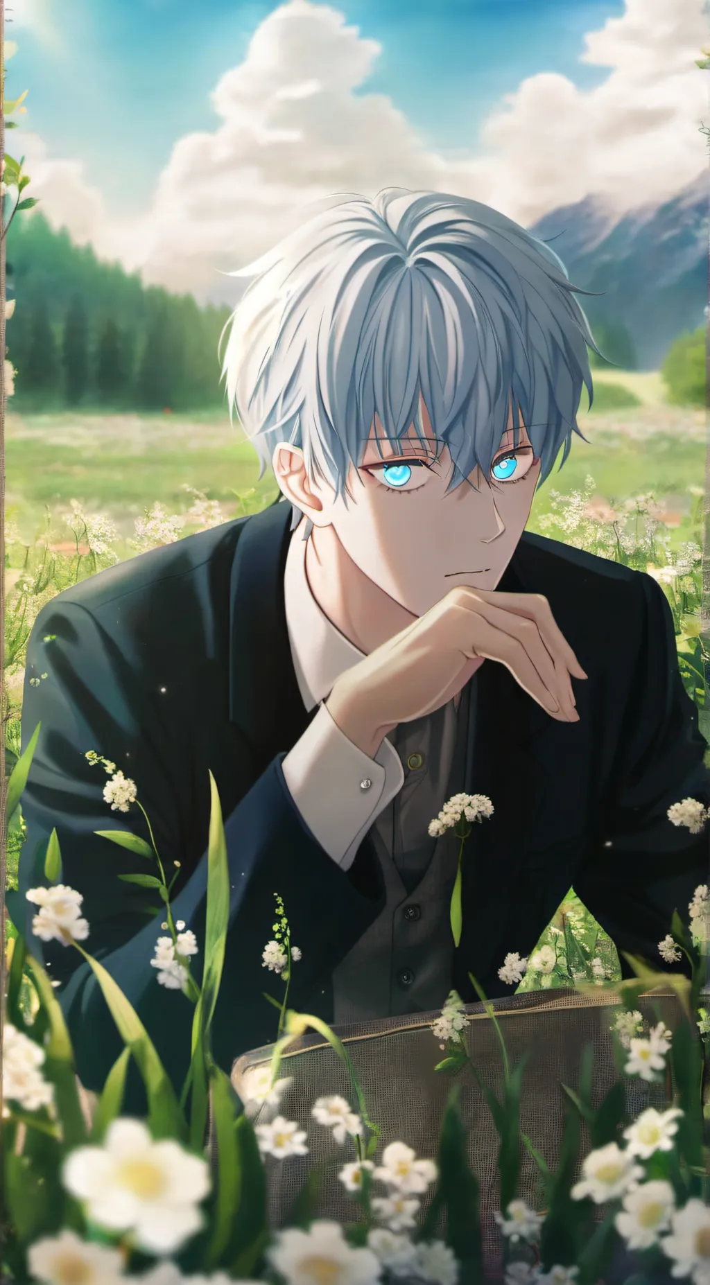 ai character: GOJO background