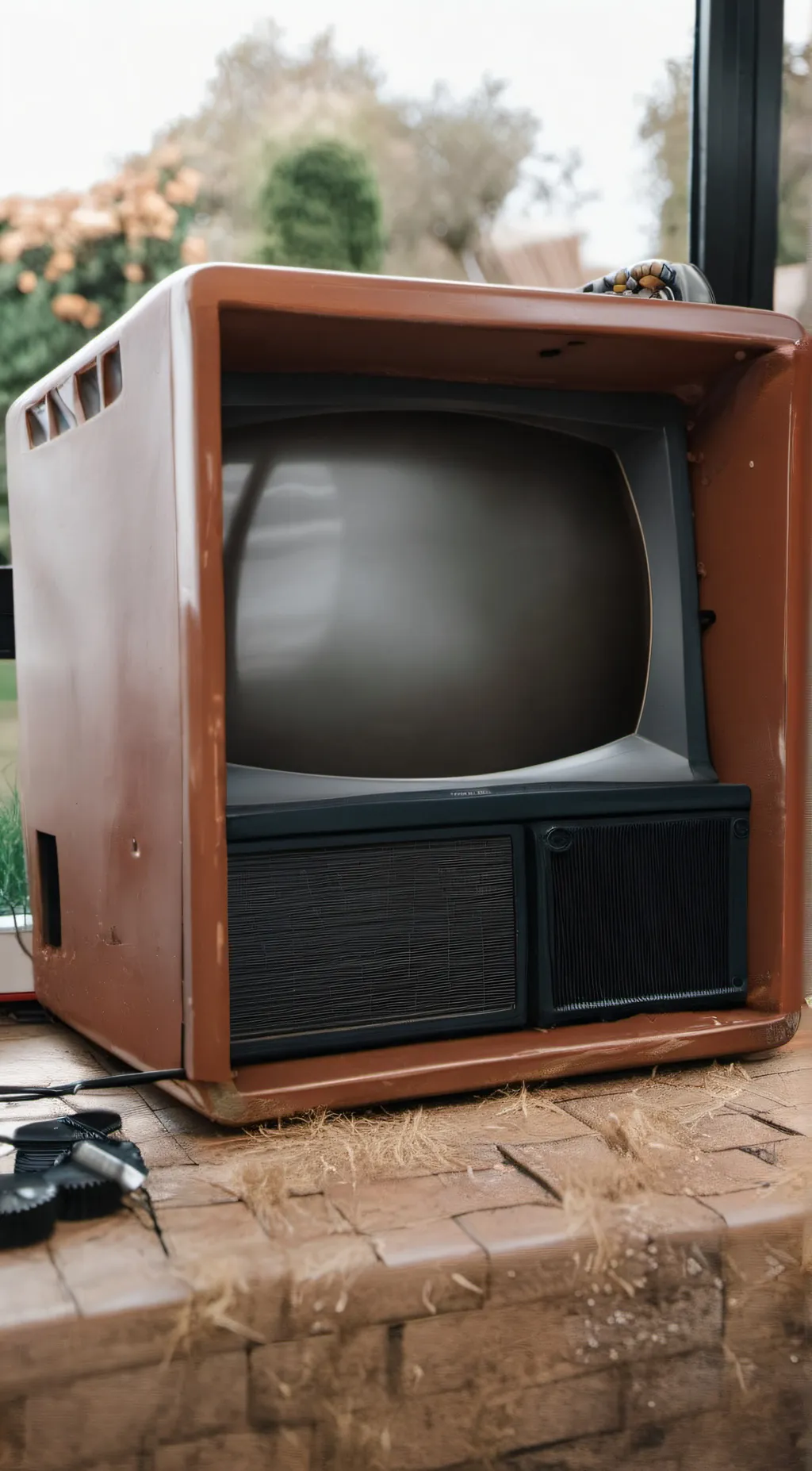 ai character: old computer.. background