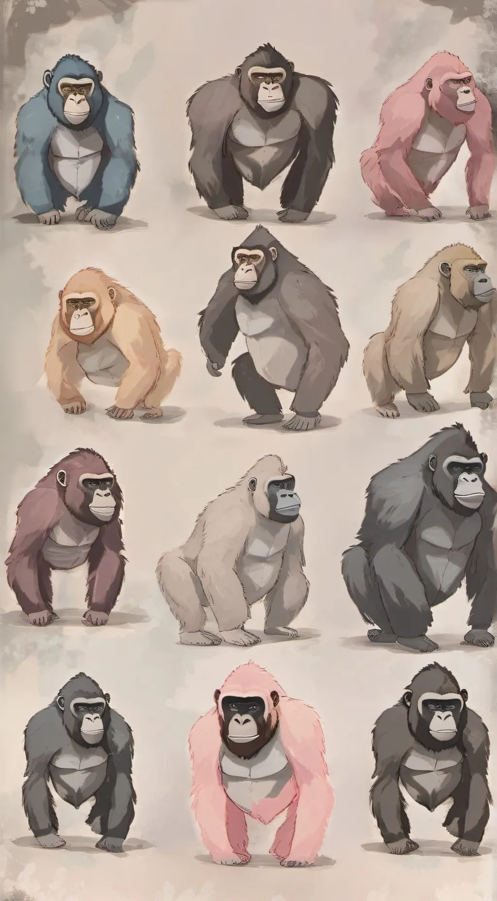 ai character: gorilla tag ghosts background