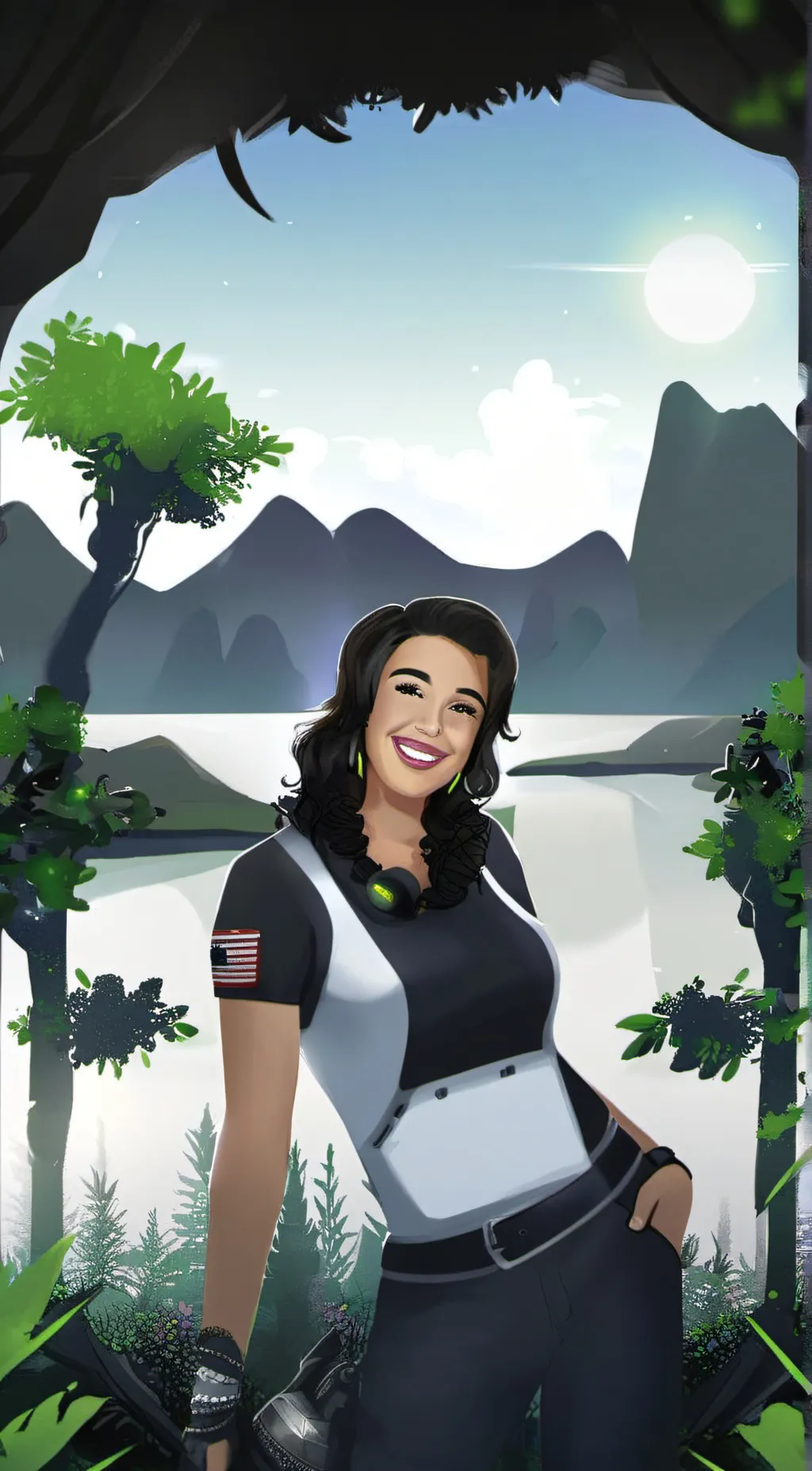 ai character: Izzy  background