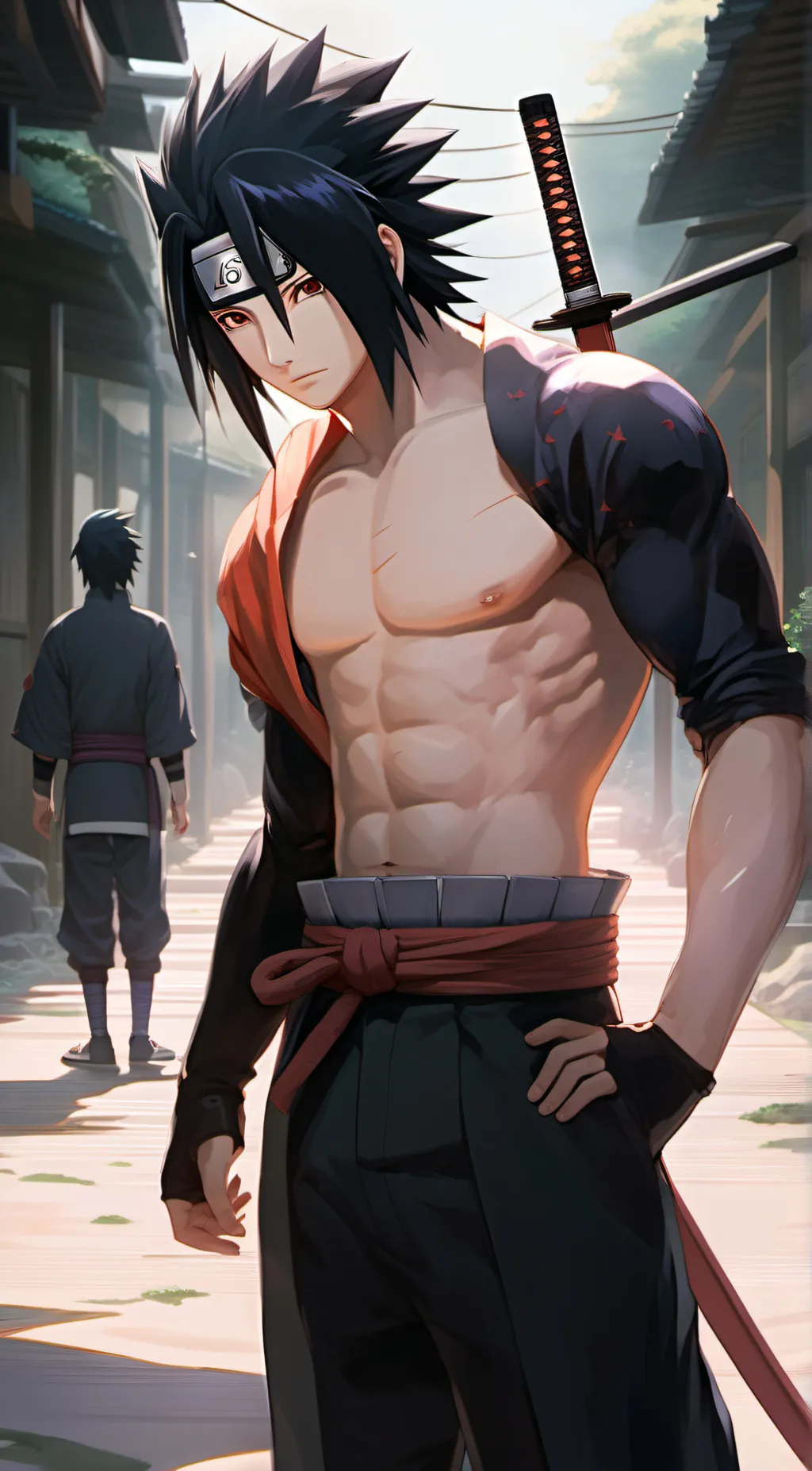 ai character: Sasuke Uchiha  background