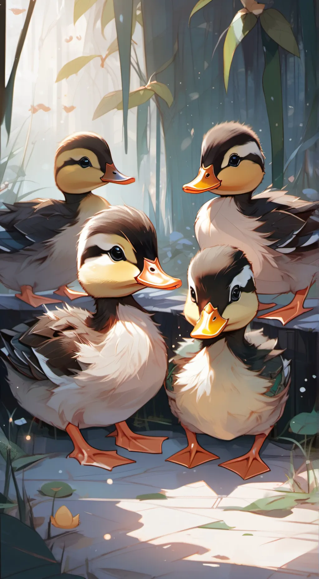 ai character: Ducklings background