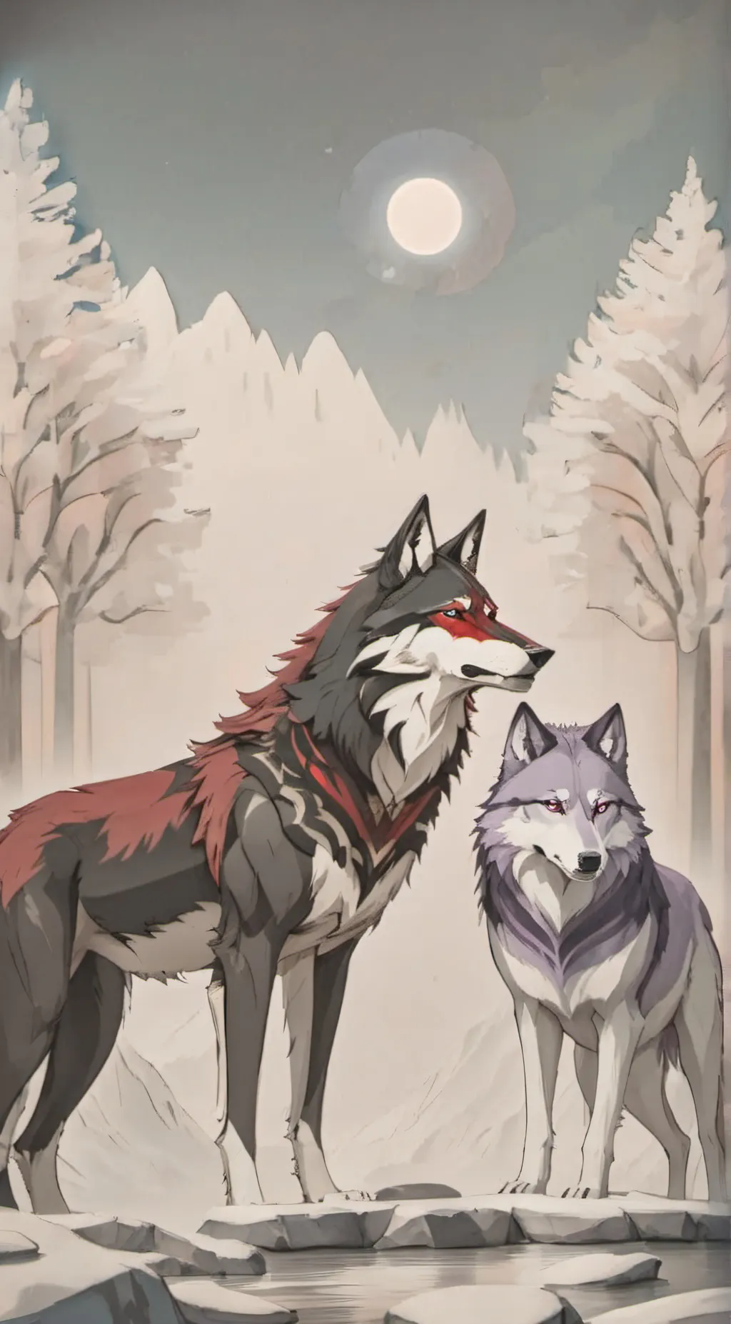 ai character: Shadow&snow background