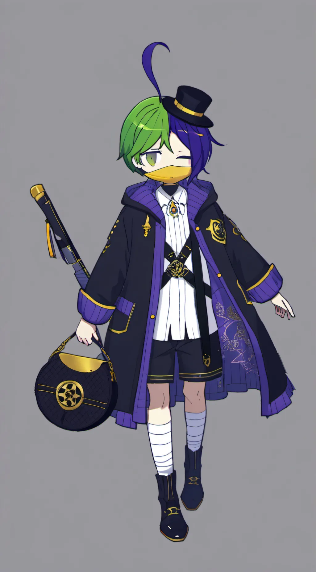 ai character: Blue background