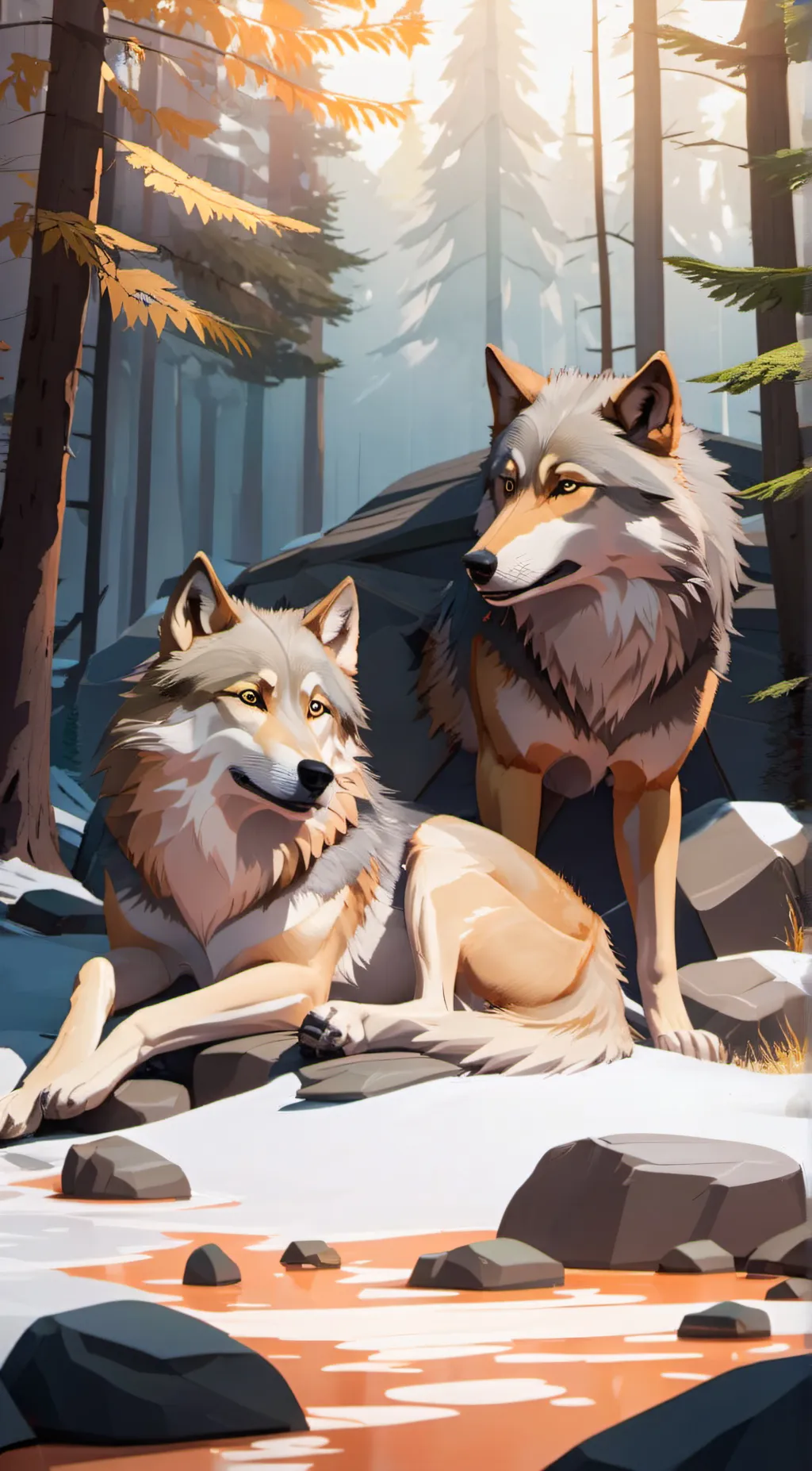 ai character: Wolf family  background