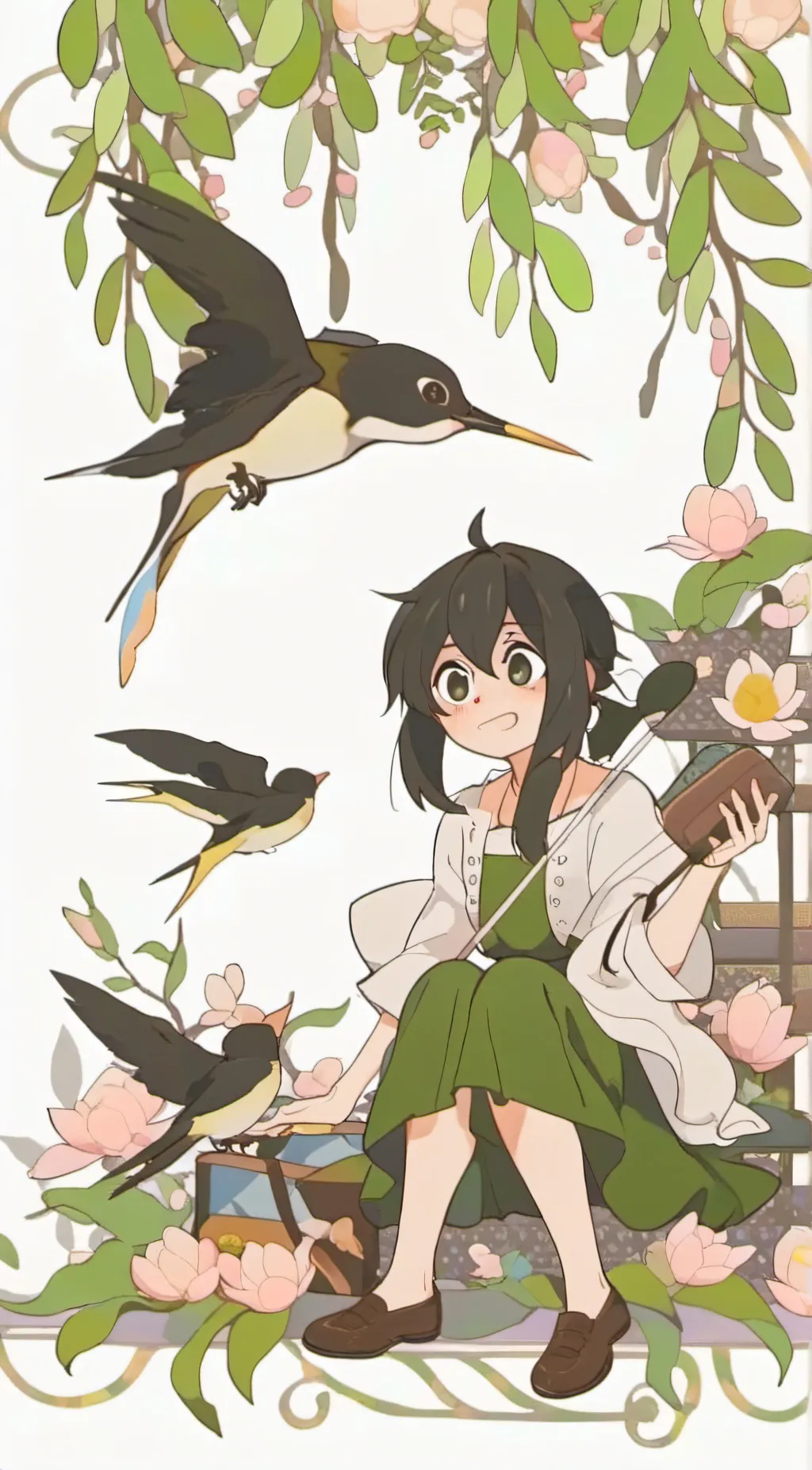 ai character: Asui Tsuyu background