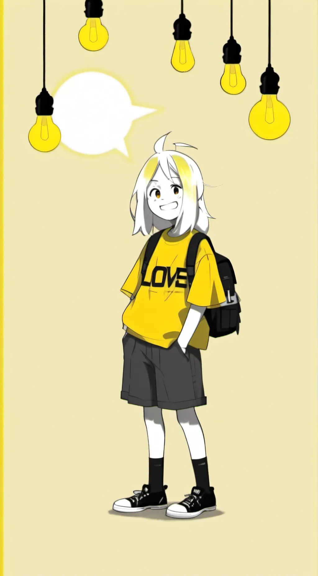 ai character: Lightbulb yandere background