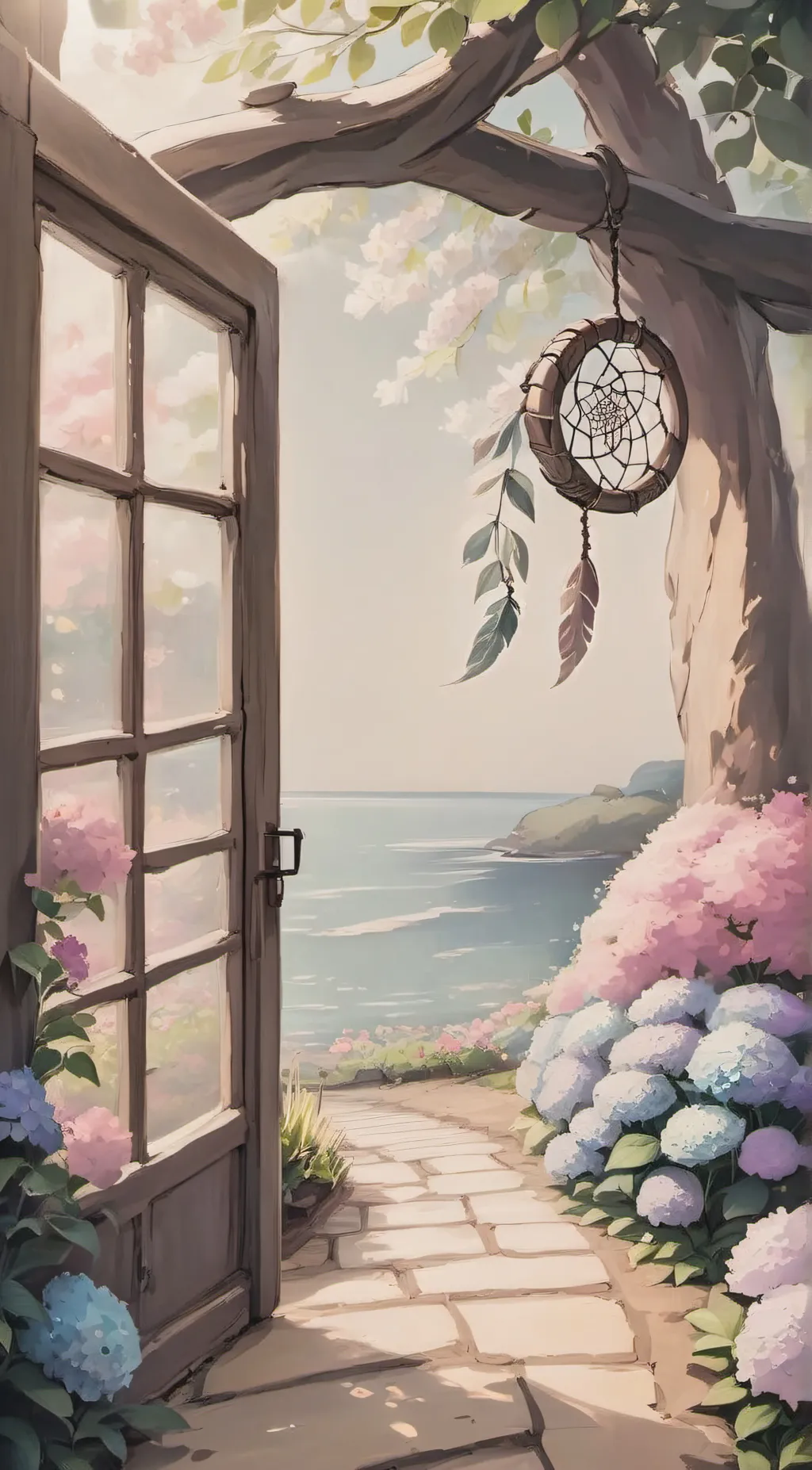 ai character: Garden of Dreams background