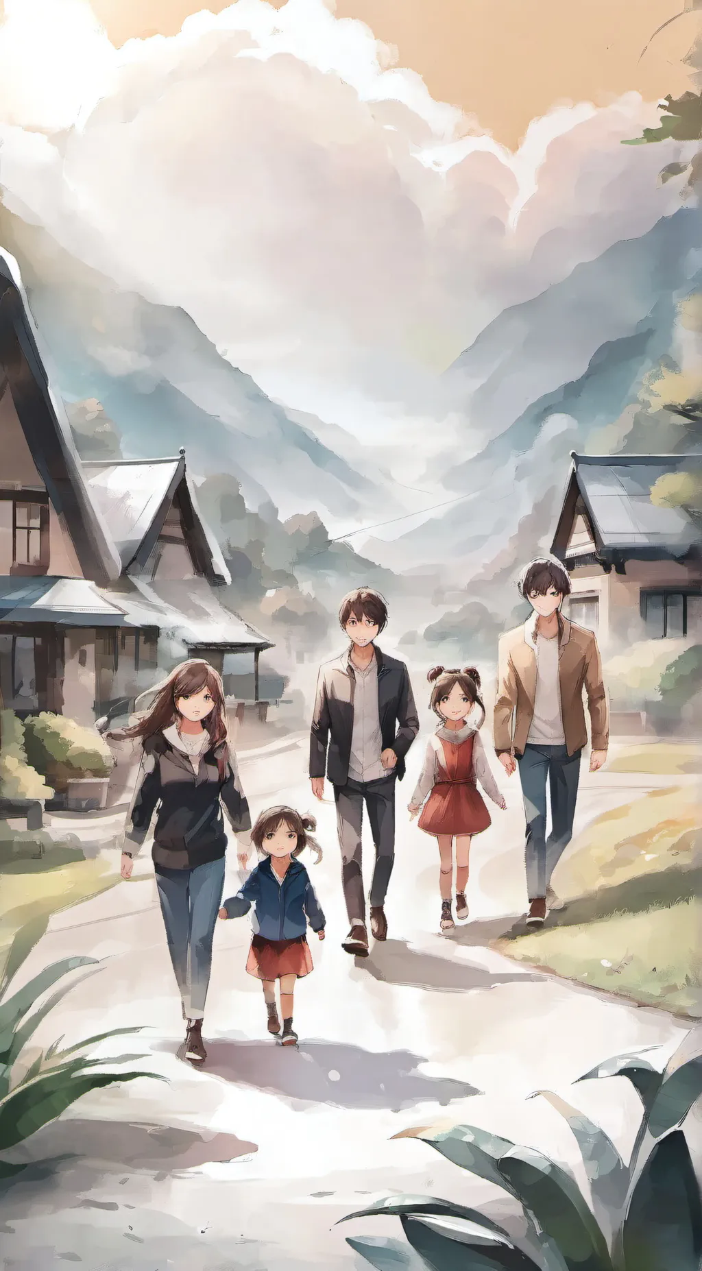 ai character: Afton reunion  background