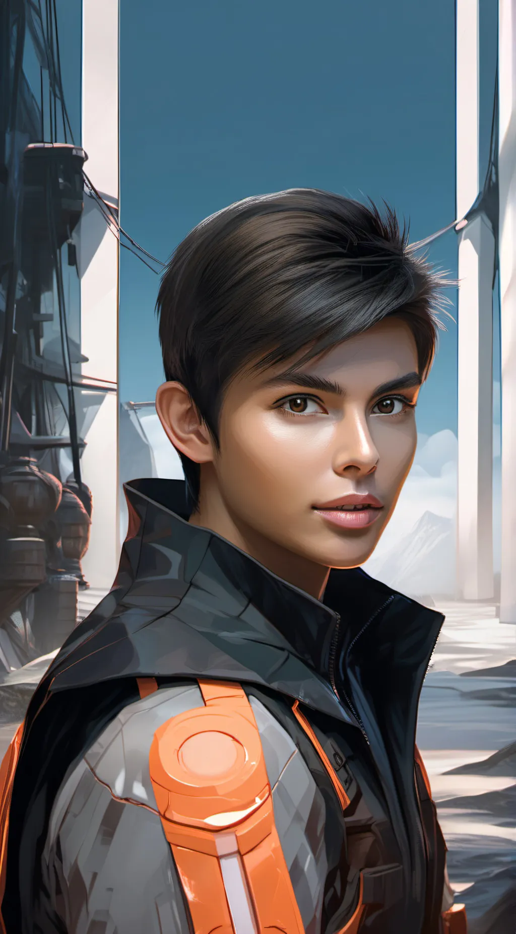 ai character: Matin background