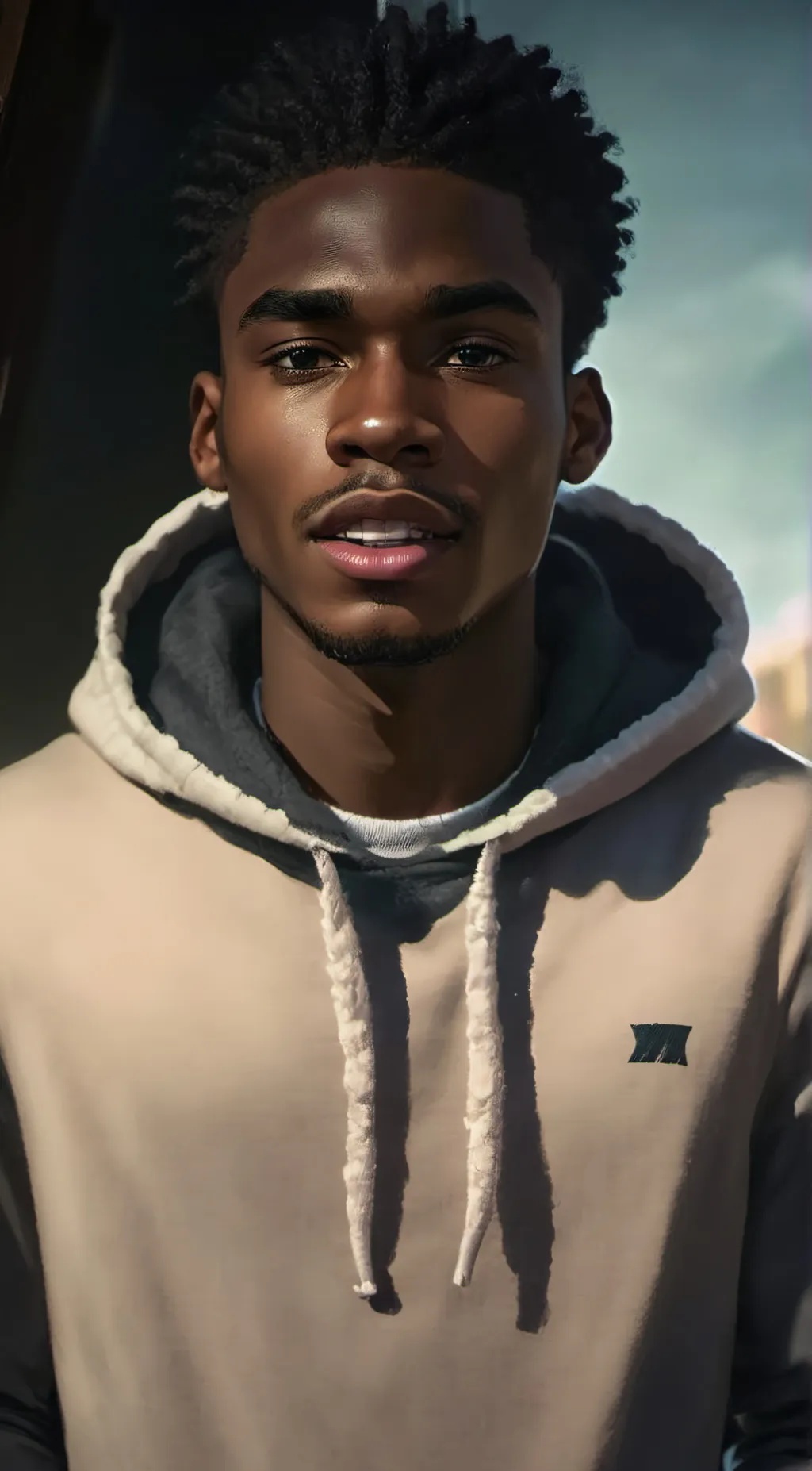 ai character: Faded background