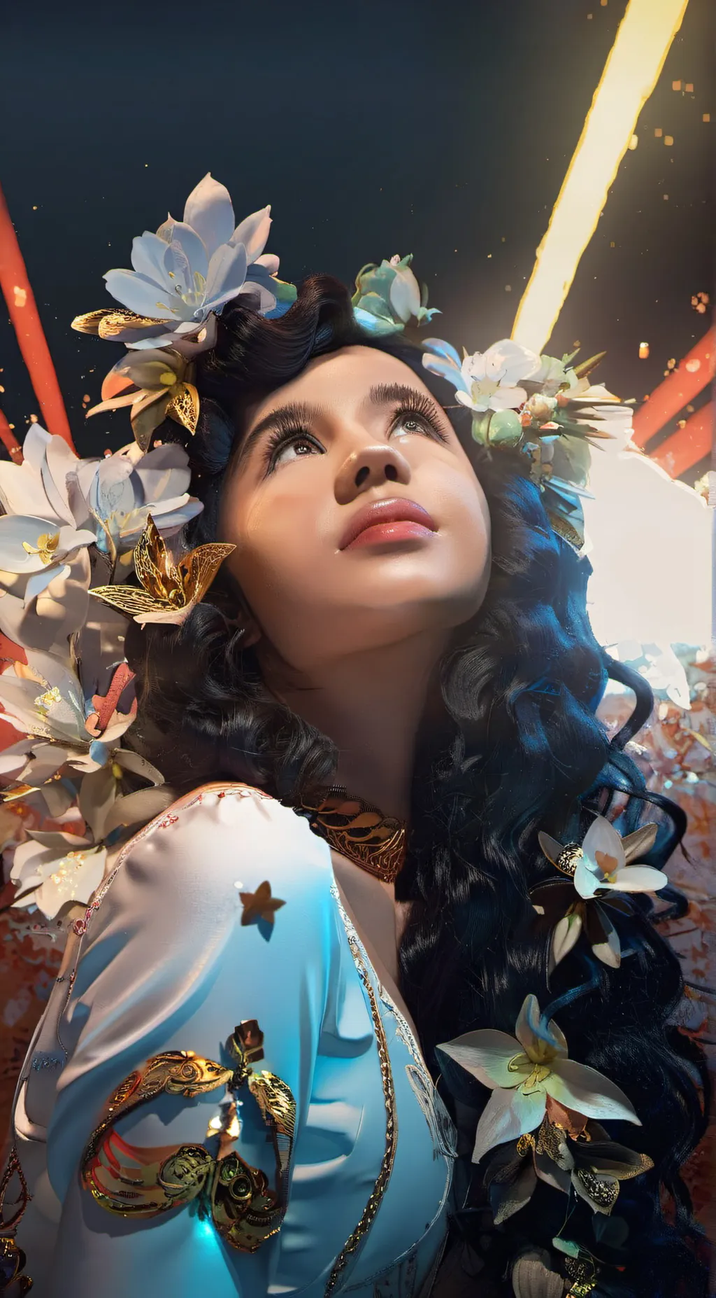 ai character: Aurora background