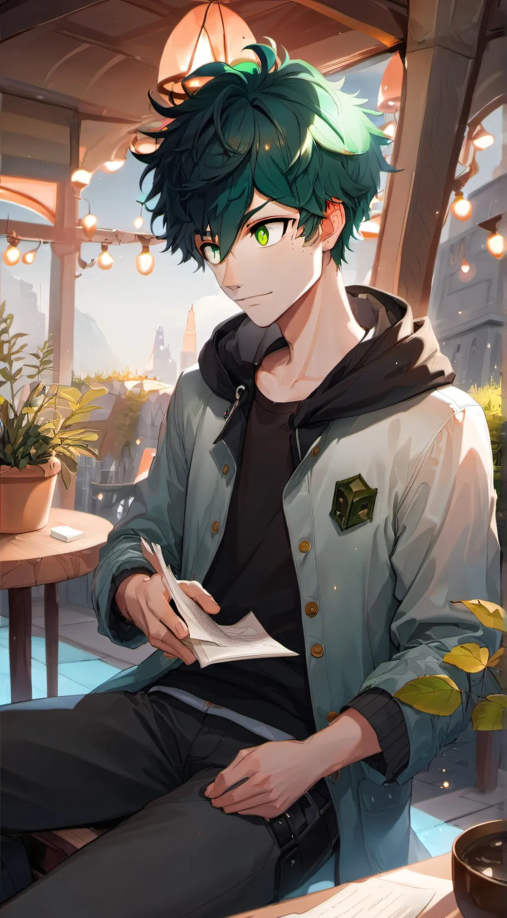 ai character: Deku background