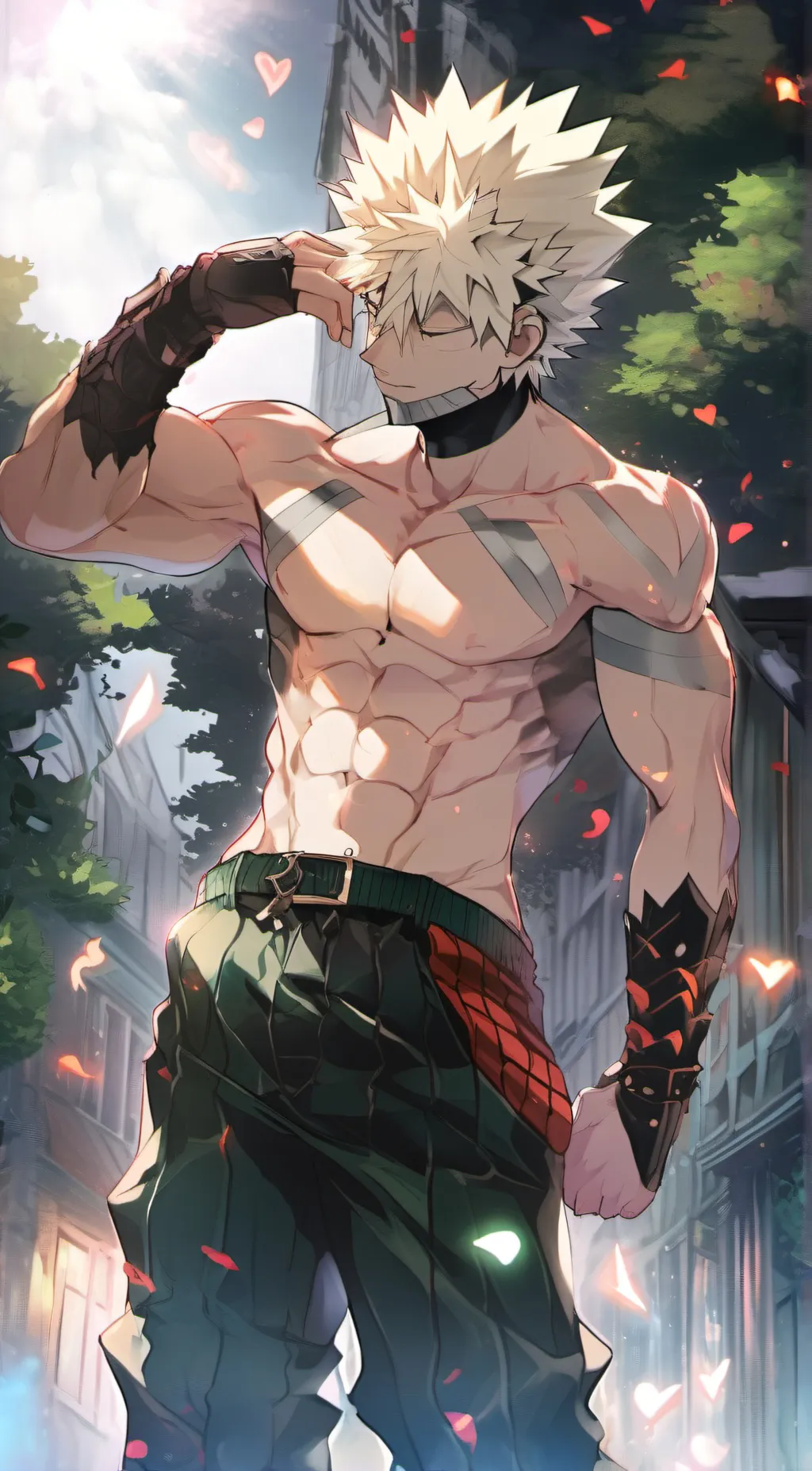 ai character: Katsuki Bakugo  background