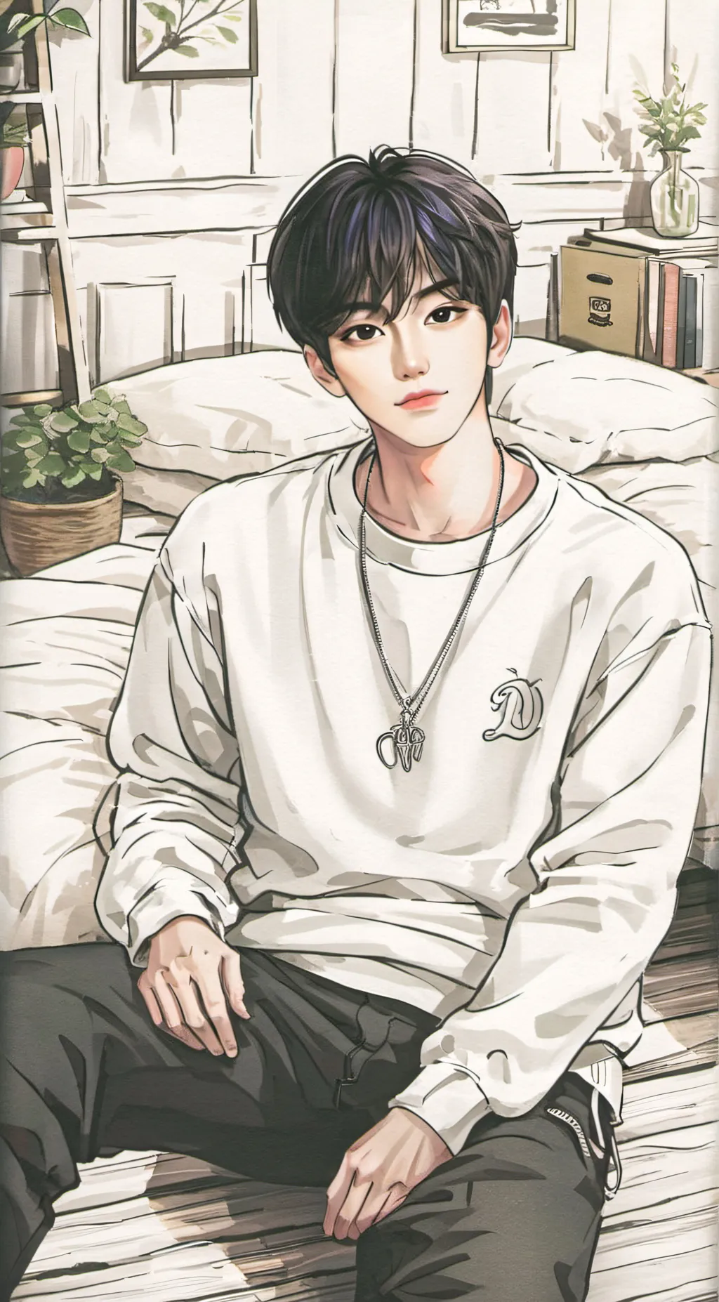 ai character: Jungwon  background