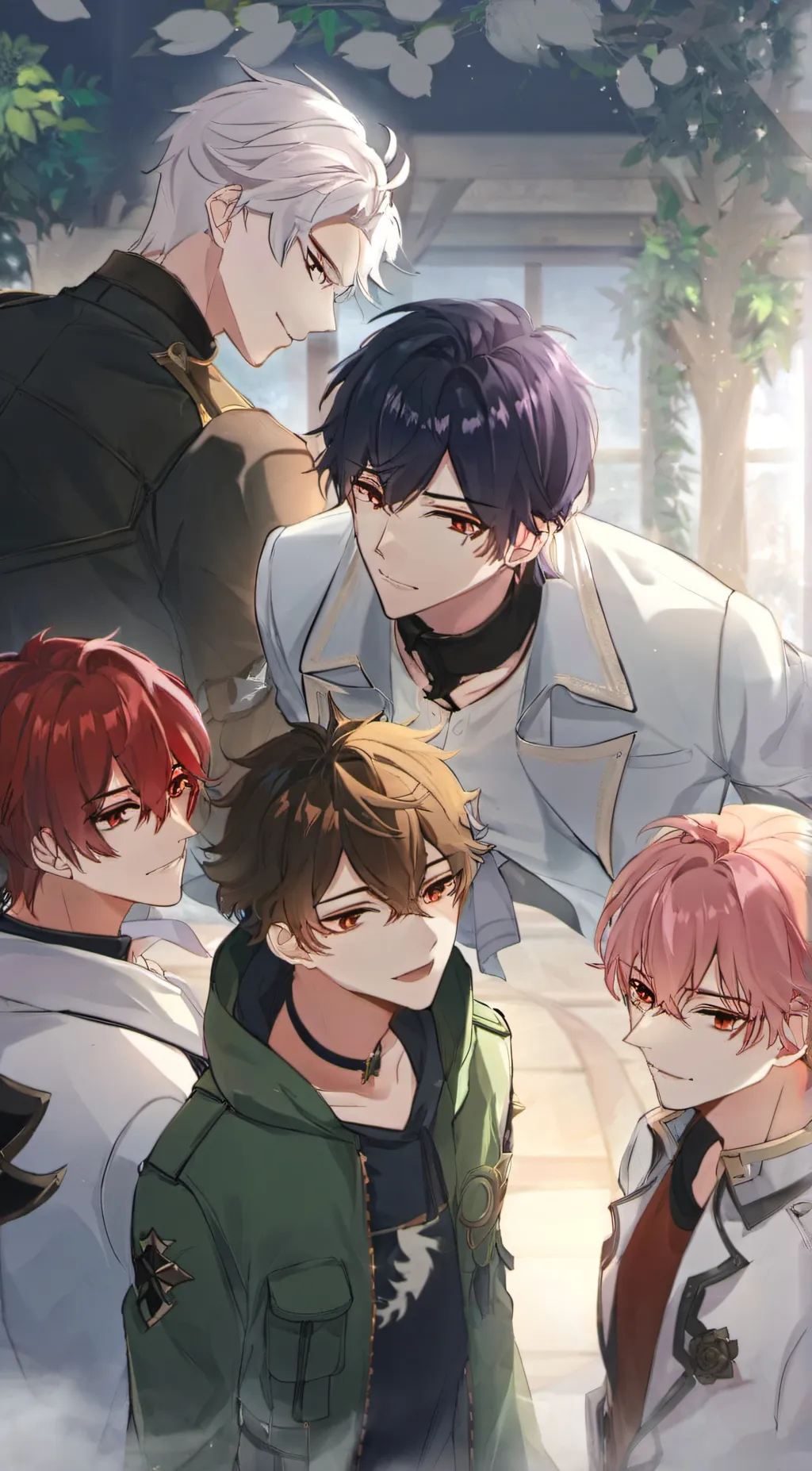 ai character: Rex,Jay,Noah,Drew background