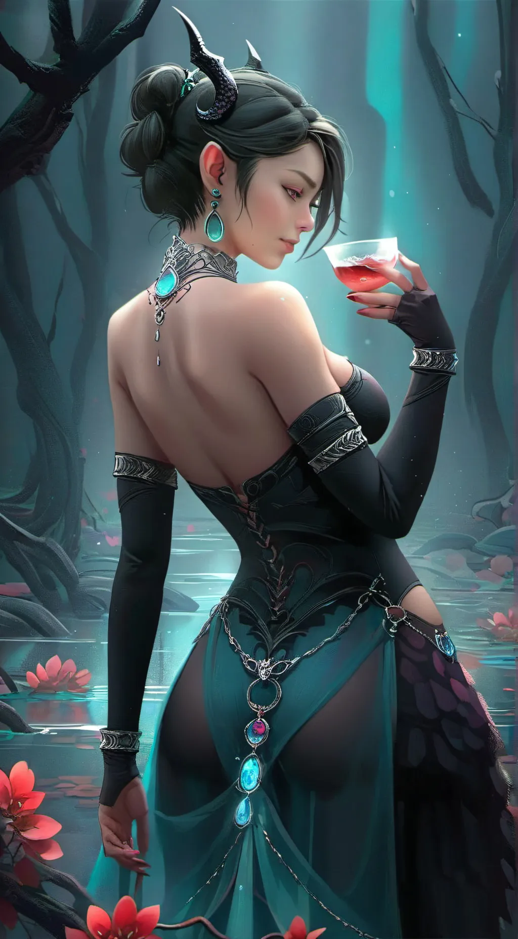 ai character: jen hawkins🖤 background