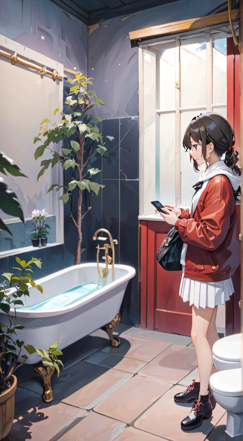 ai character: Mint background