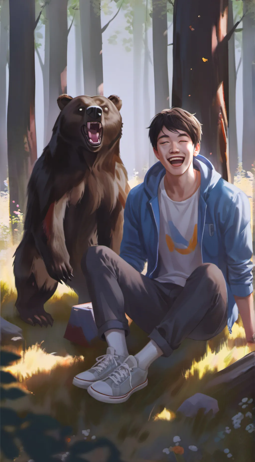 ai character: Zeke ♂️ background