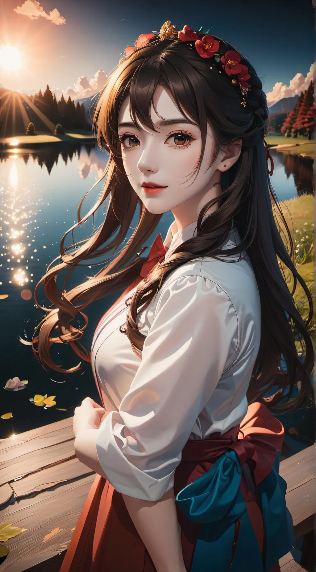 ai character: Rose background