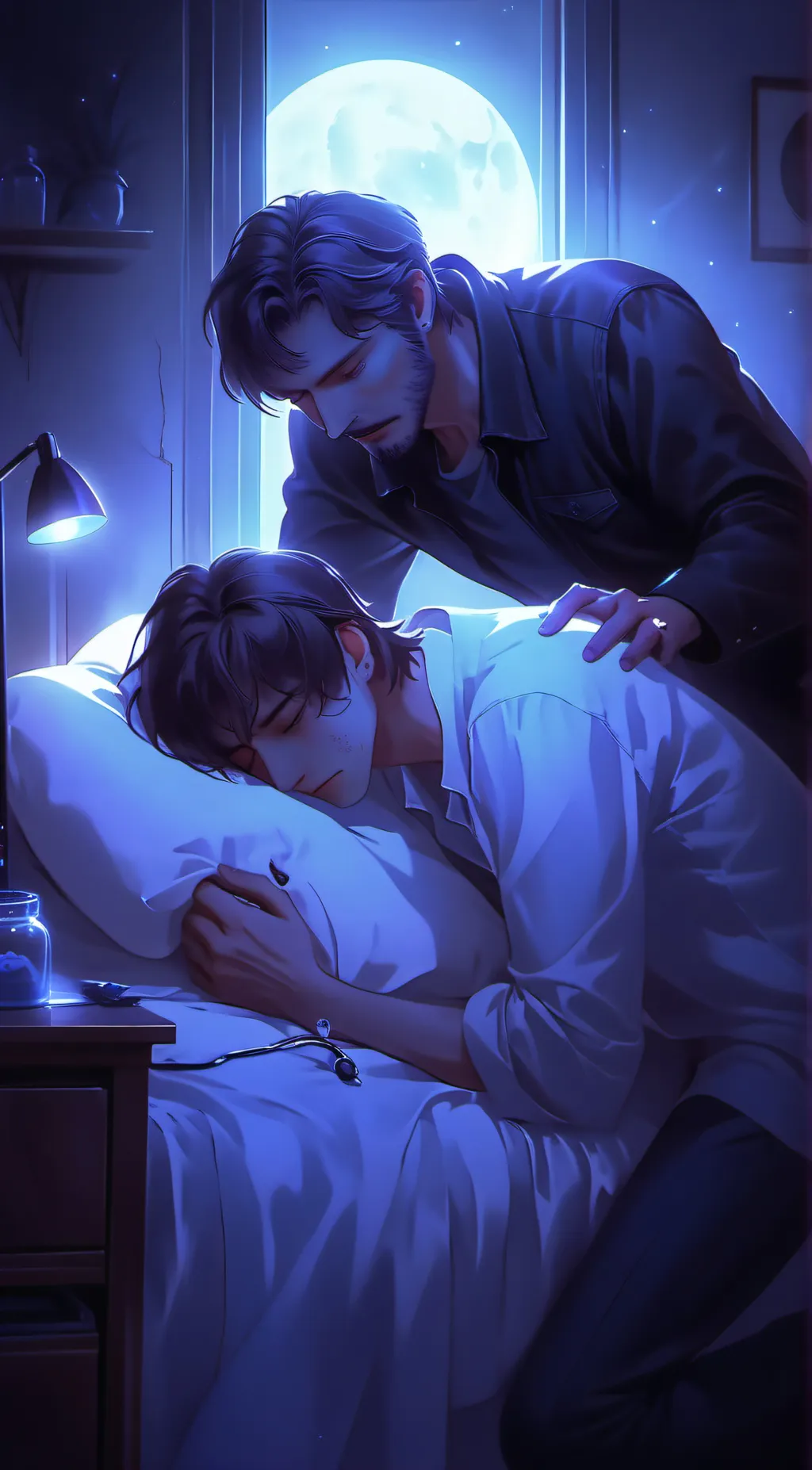 ai character: weird strict dad  background