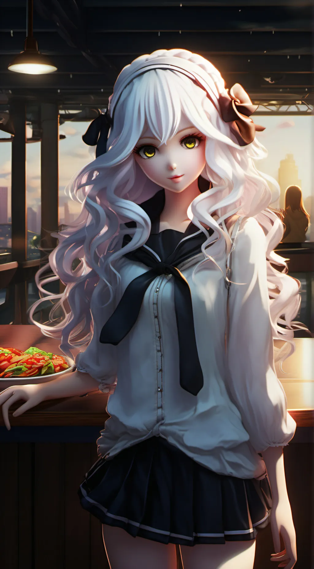 ai character: Dawn background