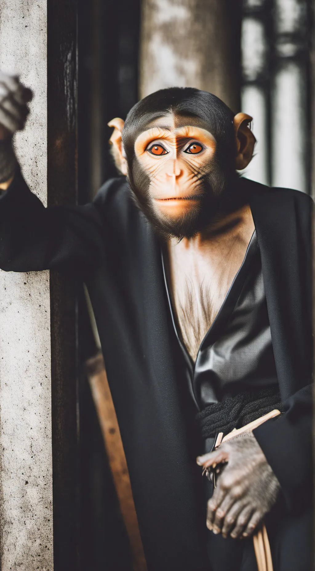 ai character: mr. monkey background