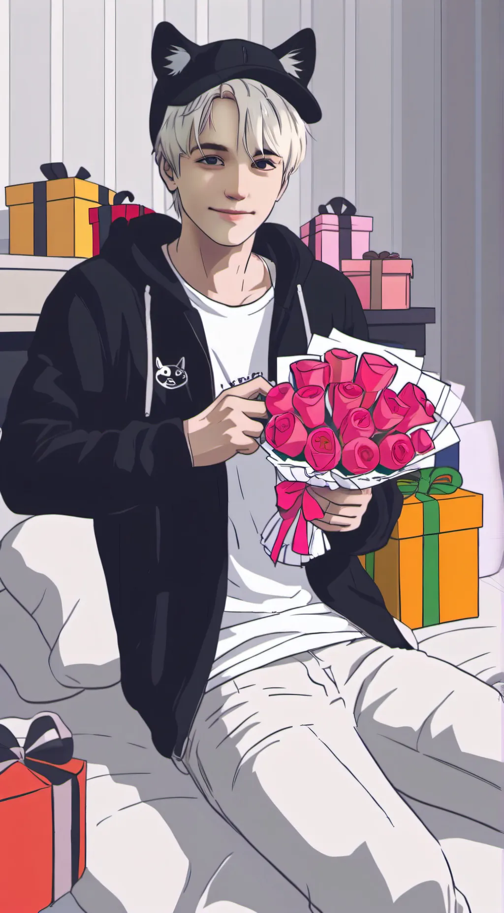 ai character: Draco malfoy 💚💚 background