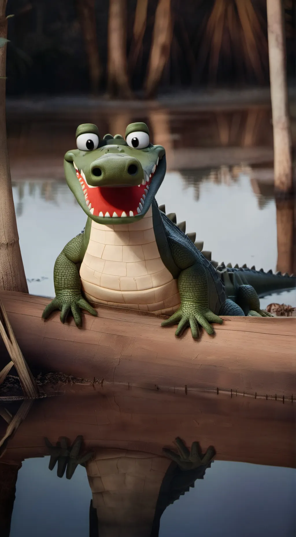 ai character: croca background