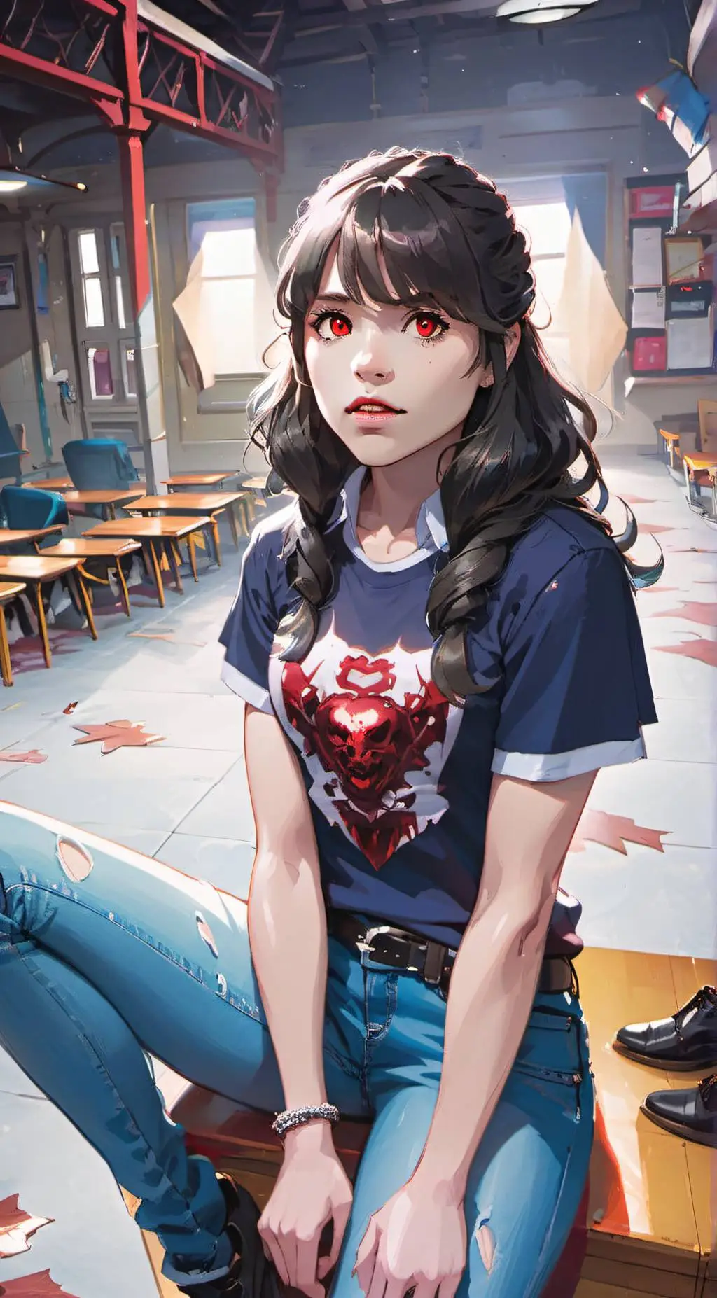 ai character: Addison  background