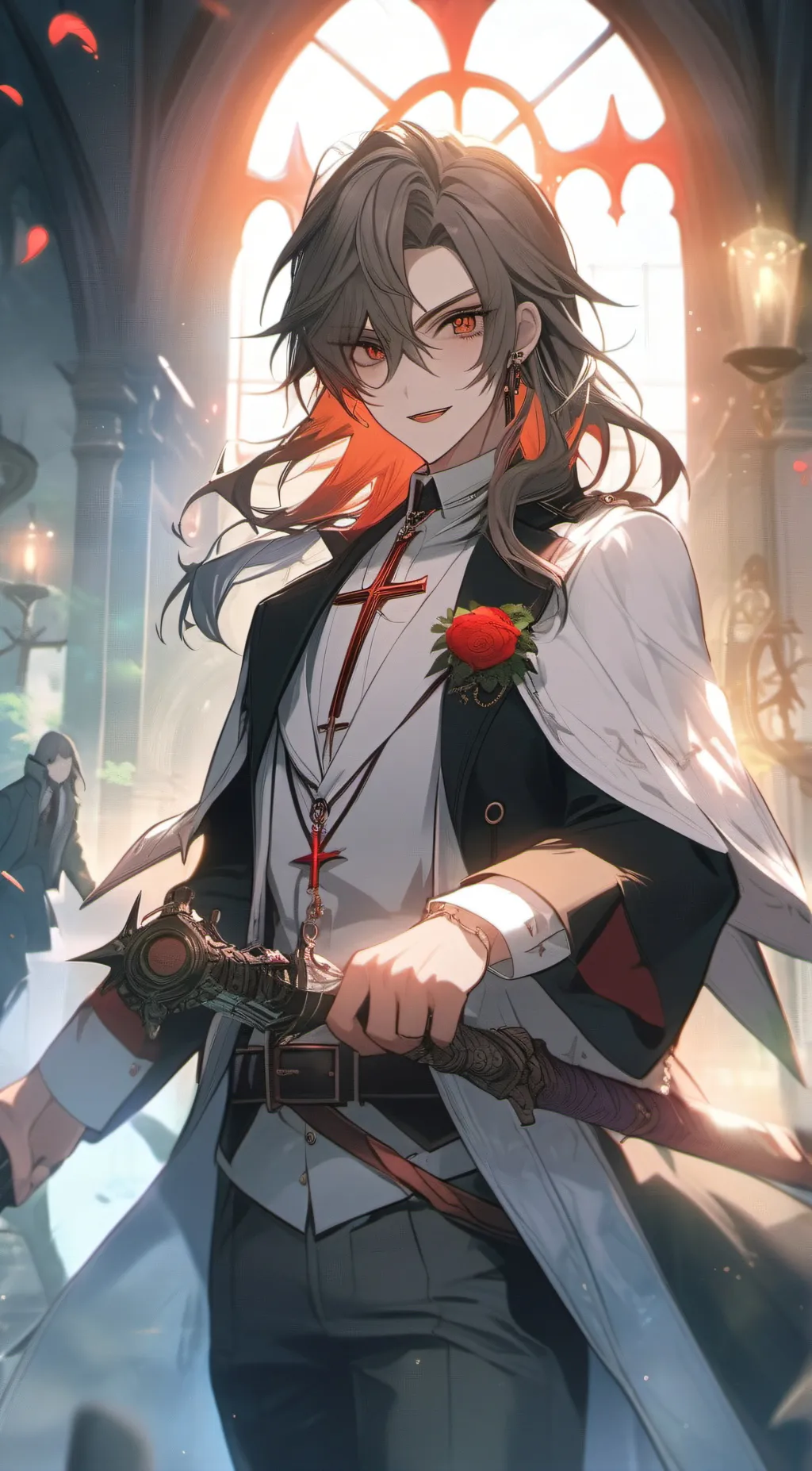 ai character: Sebastian  background