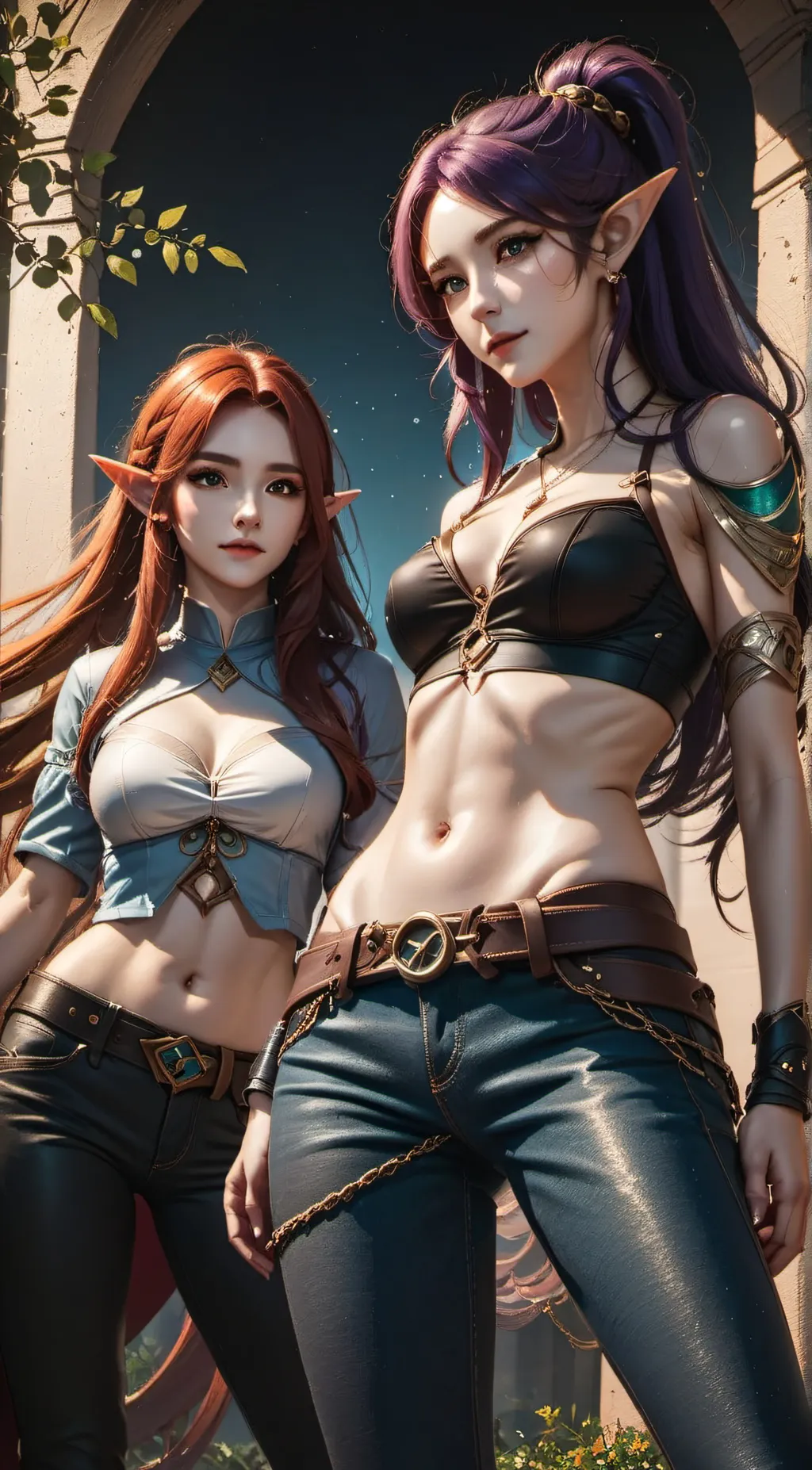 ai character: Nyxie & Tamarie  background