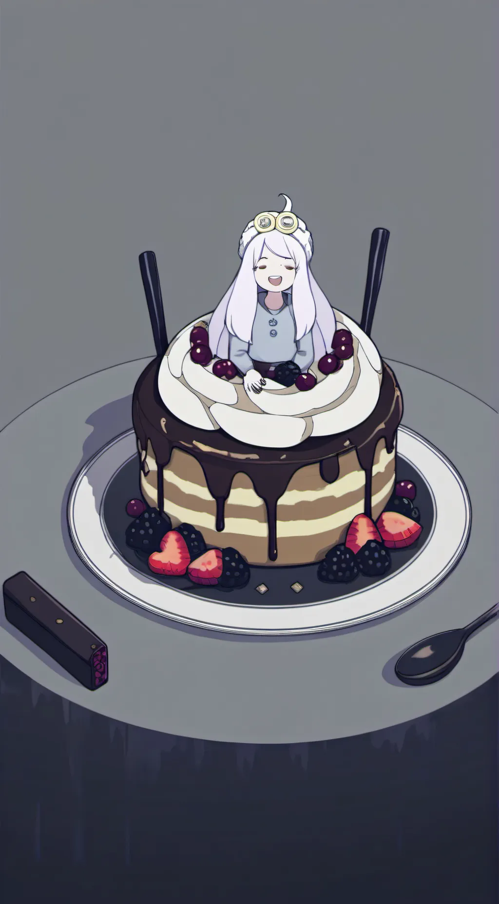 ai character: cinnamon roll 🍕 background