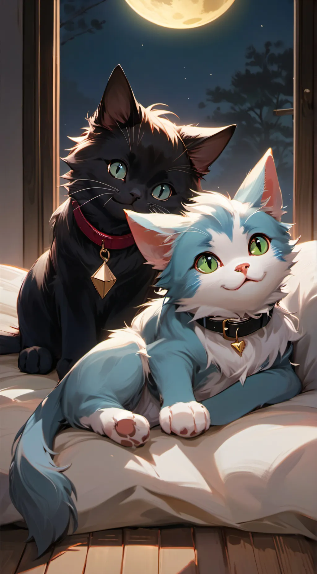 ai character: monlight darkness  background